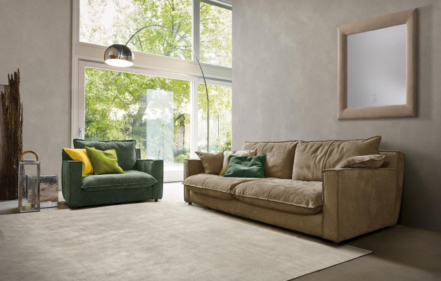 Sessel Polster Möbel Relax Design Möbel Grün Lounge Luxus Einsitzer Prianera