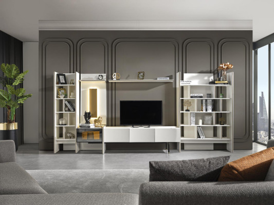 Luxus-yleisseinä design seinäkaappi olohuone television seinät hylly