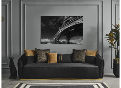 4-paikkainen sohva Chesterfield-verhoilu olohuoneen design-luksus puu