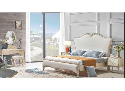 Bett Polster Design Luxus Kaksoissänky Valkoinen 180x200cm Makuuhuonekalut Uusi