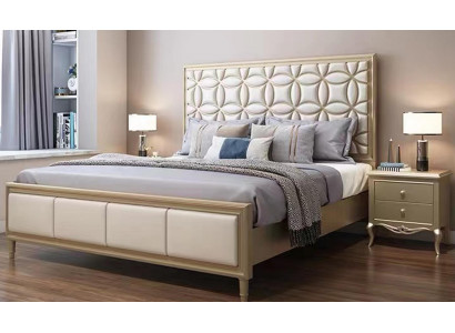 Bett Betten kaksoisvuode makuuhuone keinonahka pehmuste beige kaksoisvuoteet uusi