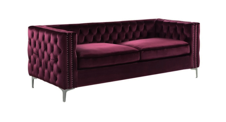 bordelainen chesterfield-sohma luksus samettikangas sohva sohvasarja napit pehmusteet uusi