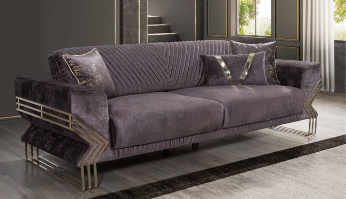 Moderni liila kolmen istuttava designer-sohva olohuoneen sohva 3-istuttava