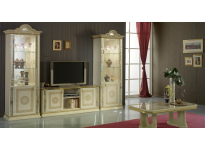 Klassinen olohuoneen kaappi Sideboard 2x vitriini Sideboard Lowboard