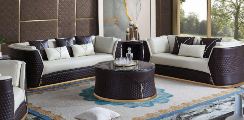 Designsofa 3-paikkainen Chesterfield-tyyppinen istuinsova Designsofa Kolmen hengen uusi sohva
