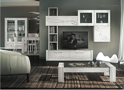Suunnittele seinäkaappi hylly olohuone puu kaapit vitriini seinähyllyt Italia uusi