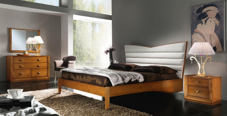 Luxus-makuuhuoneen sänky yöpöytä -kaksinkertainen hotellisänky patjadesign 3-osainen.
