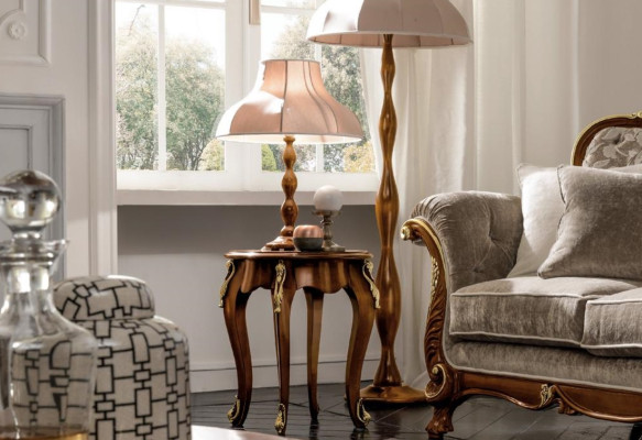 Rund Makuupöytä Luxus Design Sofapöytä Kahvipöytä Sivupöytä Olohuone Uusi