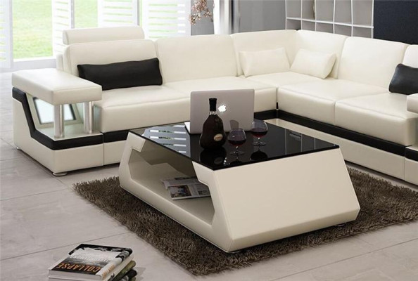 Design Kulmasohva L-muoto Sänkytoiminto Soppa Nahka Tekstiili Sofa Monitoimi