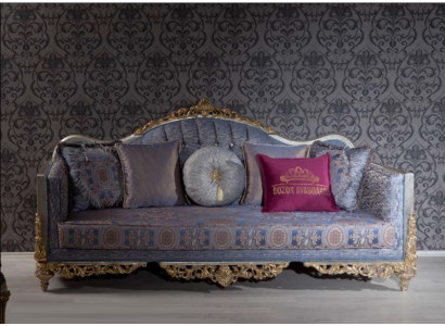 Design-sohva 3-paikkainen pehmuste Luxury klassinen tekstiili sohva Chesterfield