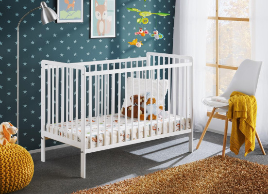 Babybett makuuhuone lastensänky huonekalut lastenhuone suunnittelija valkoiset huonekalut uusi