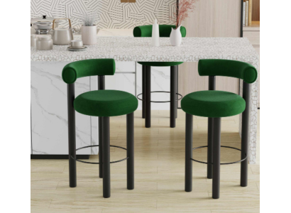 Vihreä moderni baaritukku Designerin lepotuoli Tyylikäs yksittäinen istuin