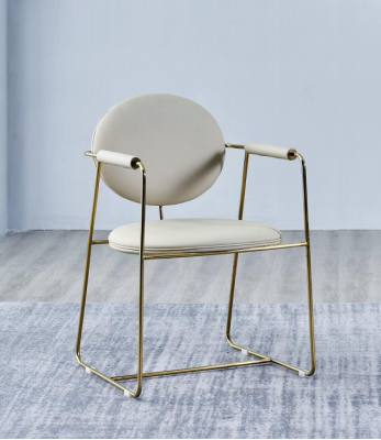 Valkoinen ruokailutuoli designer-terästuoli yksittäinen istuin moderni huonekalu
