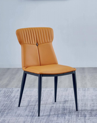 Ruskeat ruokailutuolit designer muotinitekovyöhyke istuimet hienot puutuolit