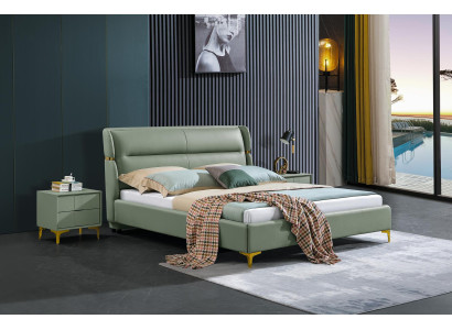Bett Polster Design Luxus Kaksois Dekohotelli Sängyt Avio Nukkumis Huone Nahka