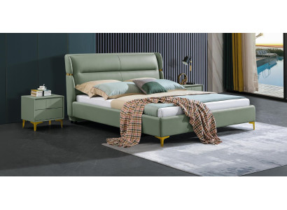 Bett Polster Design Luksus Kaksois Hotellivuode Nukkumis Huone Luksus Vihreä