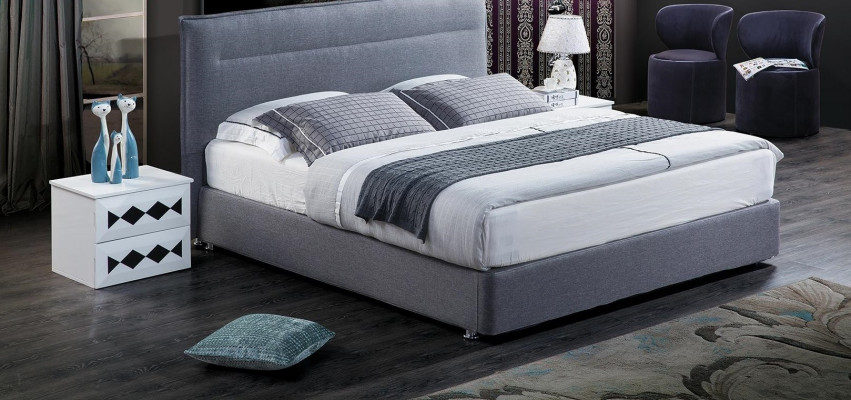 Luxus Boxspring-vuode kangas Hotelli Siniset vuoteet makuuhuonekalut design kaksois.