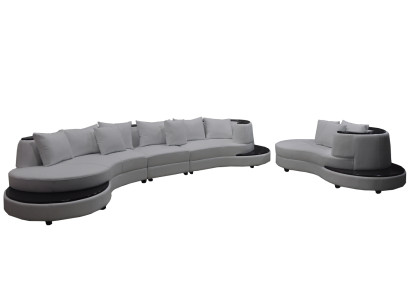 Wohn Design -sofa Pyöreä kulmasohva Pehmuste Pyöreä istuinryhmä Huone Maisema USB