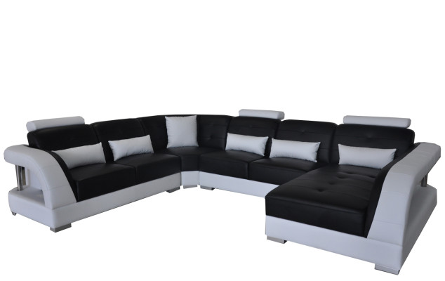 Design Leder Wohnlandschaft Eck Sofa Moderne Couch Ecke USB Neu Schwarz Garnitur    Suunnittelu Nahka Asuinalue Kulmasohva Moderni Soppa Kulma USB Uusi Musta Kalustus