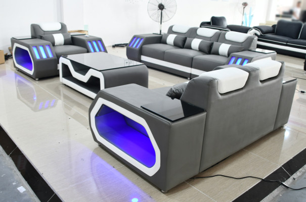 Johtajan sohva Couch asuinalue 3+2+1 istuin Garnituuri design moderni sohva USB uusi