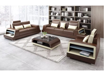 Suunnittelu Sofa Sofagarnitur 321 Istuinta Sohvapöytä Garnituurit Nahka Sarja Ryhmä 4 kpl