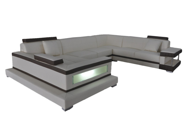 Design Nahka Tyyny Istukka Kulma Nahka Sofa Tyyny Kulma Maisema Huone Uusi Asunto