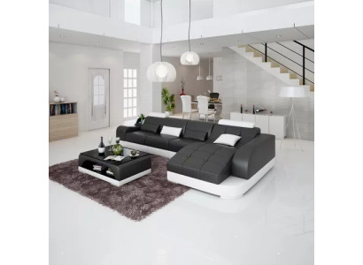 Kulmasohva L-muotoinen moderni sofa nahkasohva kulmasohva istuinalue