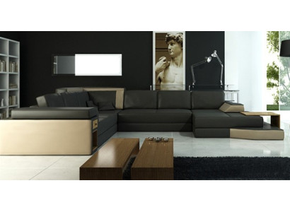XXL Design Kulmasohva Iso Sofa USB-sohva Asuinalue U-muoto Nahka Tekstiili Kulma