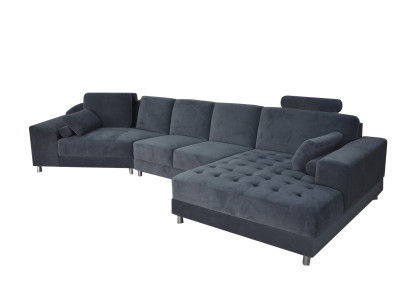 Moderne Tekstiili Sofa Kulmasohva Tyyny Olohuone L-muotoinen Olohuonekalusto USB Kulmasohva