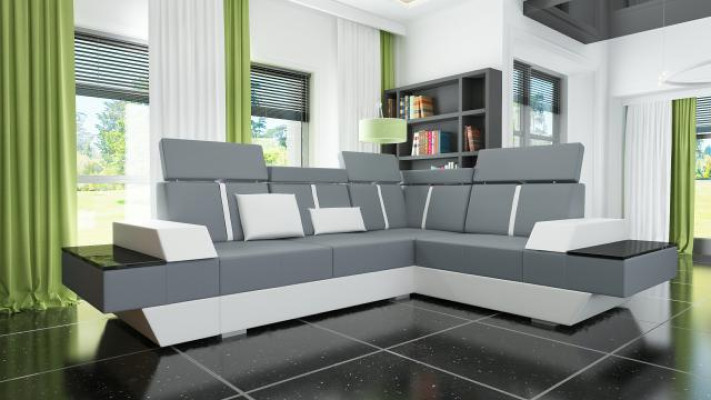 Design Ledersofa USB Asuinalueen pehmustettu sohva Kulmasohva Kulmasohva Mittatilaustyö
