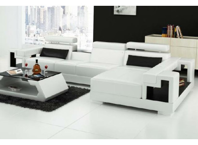 Asumisratkaisu Kulmasohva Nahkasohva Sofa + USB Tyyny Istuma Kulma Kalusteryhmä Uusi 2710B