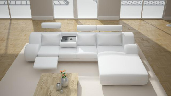 Suunnittelija Garnituuri Olohuonekalusto Kulmasohva Sofa Verhoiltu Nahkasohva USB:lla