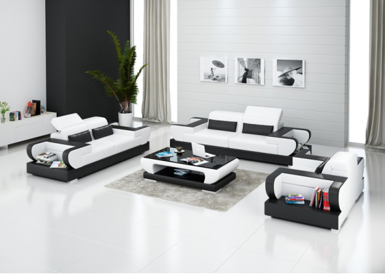Johtava sohva Couch asuinmaisema 3+2+1 istuin Garnituuri design moderni sohva USB:lla