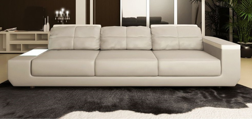 3-paikkainen sofa Luxus keinonahkasohva suuri pehmuste design-huonekalut kolmipaikkainen sohv