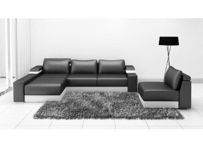 Ecksofa Eck Sofa USB-tyyny nahka sohvasarja olohuoneen istuinalue chaise longue