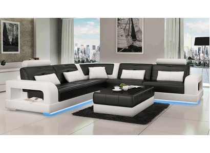 LED-SOFA KULMASOHVA USB-SOFAGARNITUURI DESIGN-SOFA OLOHUONEEN SOFAVALIKKO MITOITUSTEN MUKAAN