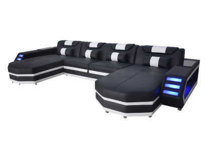Malli Nahka Tyyny Istuma Kulma USB Nahka Tyyny Maisema Huone Olohohone Sofa