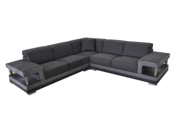 Leder Eck -sofa USB-tyynyineen, luksusmökki kulmasohva-asetelma, sohvat ja vuodesohvat