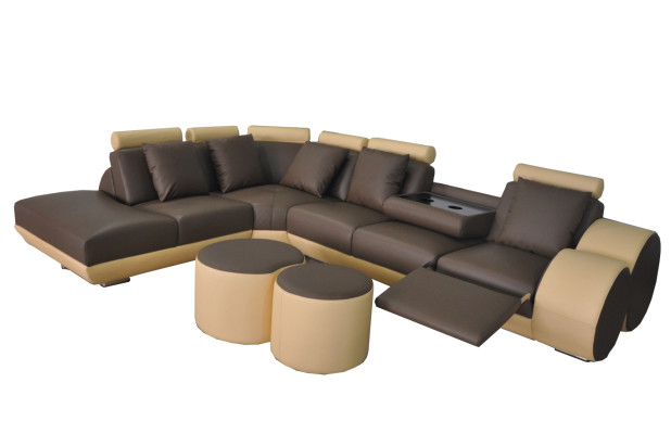 Design Nahka Tyynyistetty Istuin Nahka Tyynyistetty Maisema Huone Olohuone Sofa Kulma USB:lla