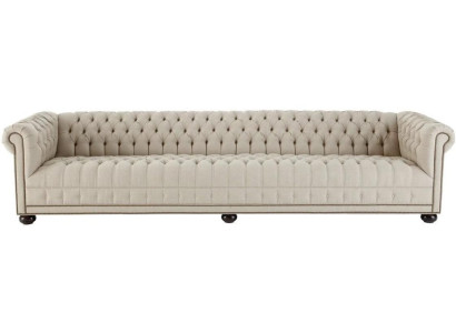 Creme Chesterfield olohuoneen neljän hengen sohva Design-sohva Huonekalut kangassohvat