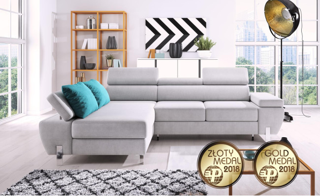 Kulmasohva Design L-muotoinen Sohva Vuodefunktio Tekstiili Sofa Kangas Nukkumiseen