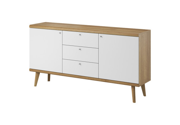 Moderne Holz XXL Low Lipasto 107cm Ruokapöytä Levyjä Olohuonekaappi Lipastot