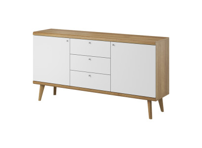 Moderne Holz XXL Low Lipasto 107cm Ruokapöytä Levyjä Olohuonekaappi Lipastot