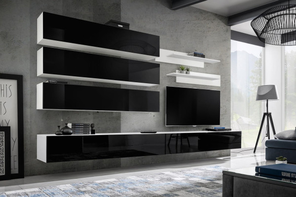 Sarja 7 tlg. Suunnittelijan olohuoneen seinäkaappi TV-taso Sideboard uusi