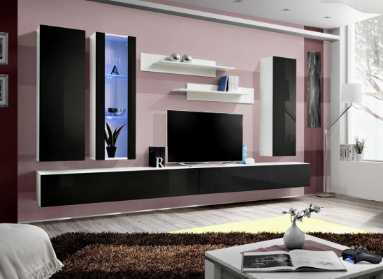 Olohuonekalusto 7 osaa Luxus moderni muotoiluseinäkaappi uusi TV-taso