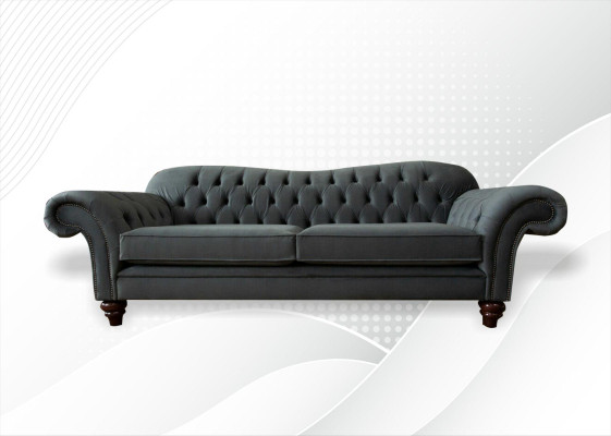 XXL Chesterfield-sohva 4-istuttava sohvapöytä Garnituuri Nahka Tekstiili