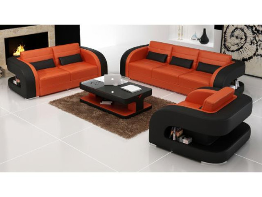3+2+1 Kulmasohva Nahka Sofa Istuinkalusto Soffa Soffat Olohuonekalusto