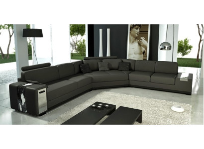 Asumisympäristö Pyöreä Kulmasohva Nahka Pyöreä Sofasarja Sofa Kulma + USB