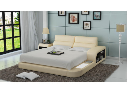 Bett USB-vuode Luksusvuode Parivuode Avioituvuode Vuoteet 200x220cm LB8805 Uusi
