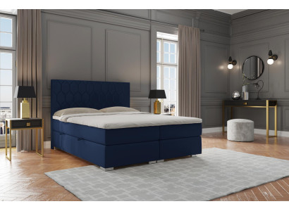 Boxspring-sänky hotellikuvio, sametti, luksussängyt, verhoiltu sängynlaatikkofunktio, parisänky